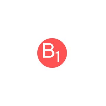 The image shows a coral-colored circle with the white text "B61" inside it. 