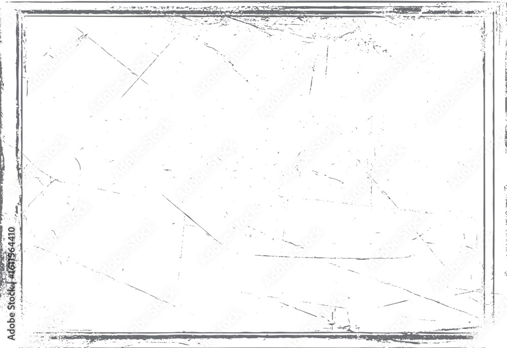 Poster grunge scratched frame with texture background. worn border vintage effect. old retro design surface