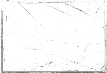 Vintage scratched edge frame background. Distressed grunge texture border. Retro overlay for graphic design use.