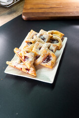 Puff pastry with jam. Dessert. Pastry