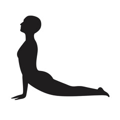  outline vector illustration of a person in a cobra