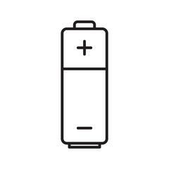 Battery icon. Alkaline AA battery.