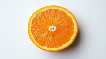 Fototapeta premium Fresh orange slice isolated on white background 