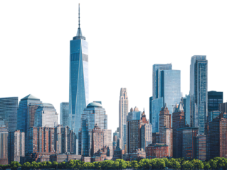 Stunning cityscape view, skyscrapers