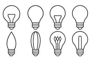 incandescent bulbs line art warm light