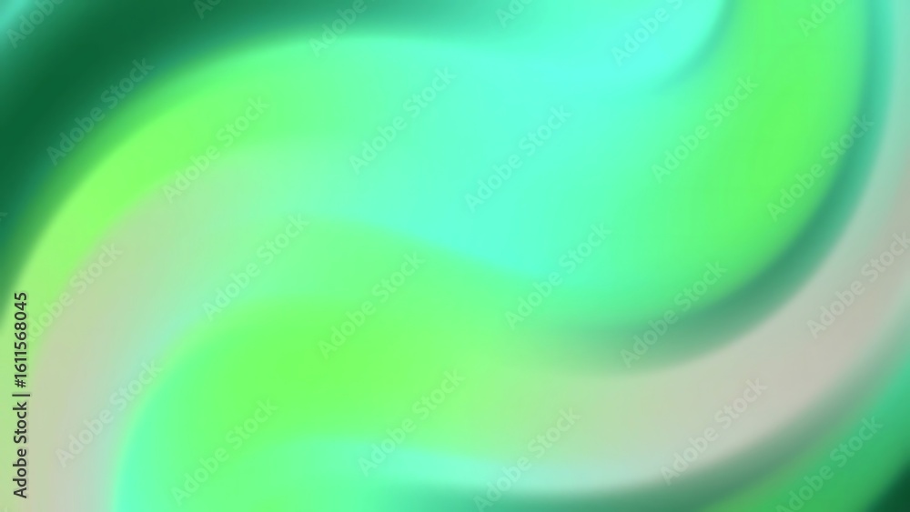 Poster prismatic abstracts backgroundsabstract green and turquoise gradient background with flowing swirls 