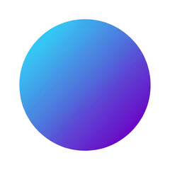 Blue and purple gradient circle shape