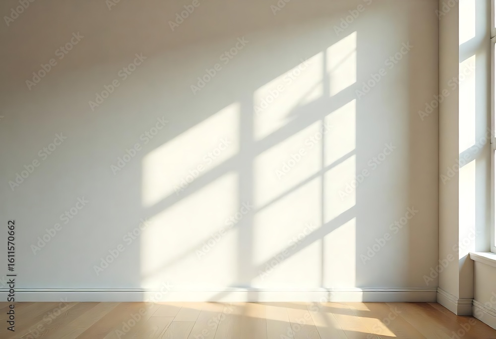 Poster generative ai: interior scene with light and shadow, capturing architectural elements