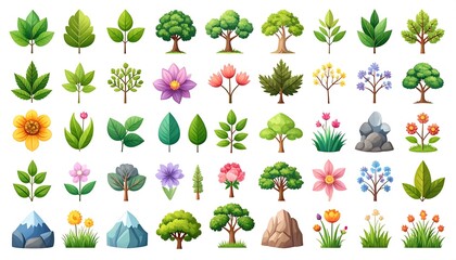 Colorful nature icons