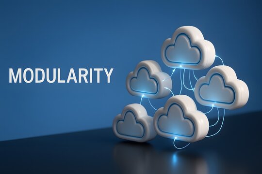 Abstract Ceramic Cloud Network Representing Distributed Systems for Cloud Computing Architecture