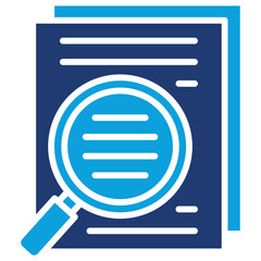 Search Intent Flat Blue Icon