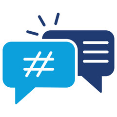 Trending Topic Flat Blue Icon