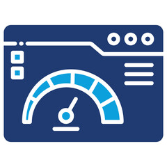 Page Speed Flat Blue Icon