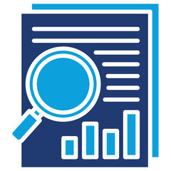 Data Tracking Flat Blue Icon