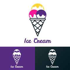 Ice cream logo vector design-11
