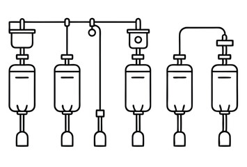 infusion pumps line art clinical care