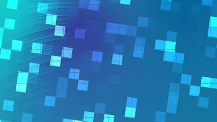 Prismatic Arctic Blue Abstract blue gradient background with geometric squares and flowing lines for modern designs and technology