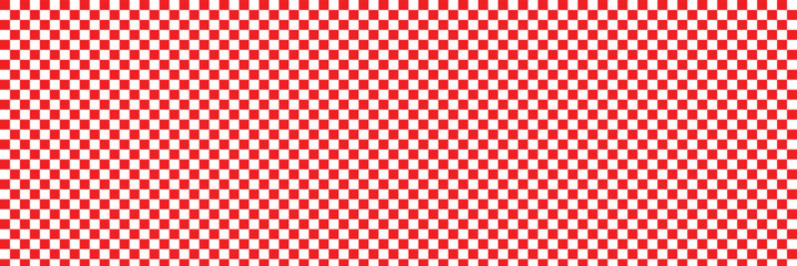 Red and White Checkered Pattern Seamless Background. Traditional Vintage Red and White Gingham Fabric Pattern. Retro Picnic Tablecloth Pattern. Gingham Checkered pattern vector illustrator
