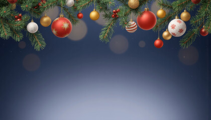 Festive Christmas Ornament Garland: A vibrant display of ornaments adorns a garland, capturing the joyful spirit of the holiday season. A celebration of the season.