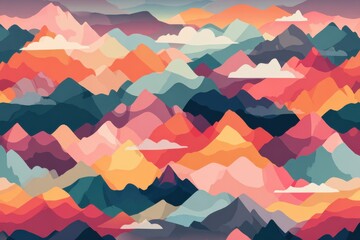  illustration of a mountain landscape