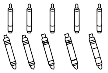 Insulin Pens Line Art Simple Effective Care