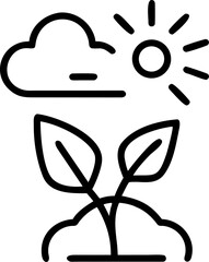 seasonal farming vector icon on white or transparent background. Agriculture and farming Stroke icon collections. Editable Stroke icon collection Outline icon.