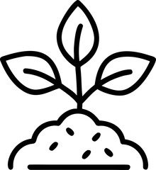 soil health vector icon on white or transparent background. Agriculture and farming Stroke icon collections. Editable Stroke icon collection Outline icon.
