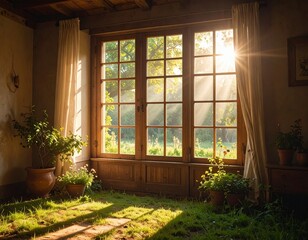 window in the garden