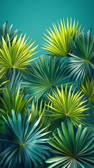 Tropical Palm Leaves Pattern.