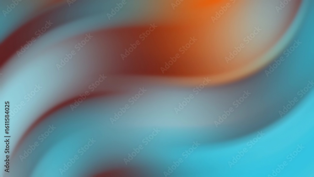 Poster prismatic blue inferno fluid gradient background with smooth transitions of blue, brown, and orange 