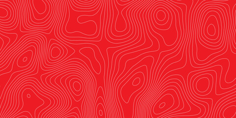 topographic map contour in lines and contours. Abstract red background