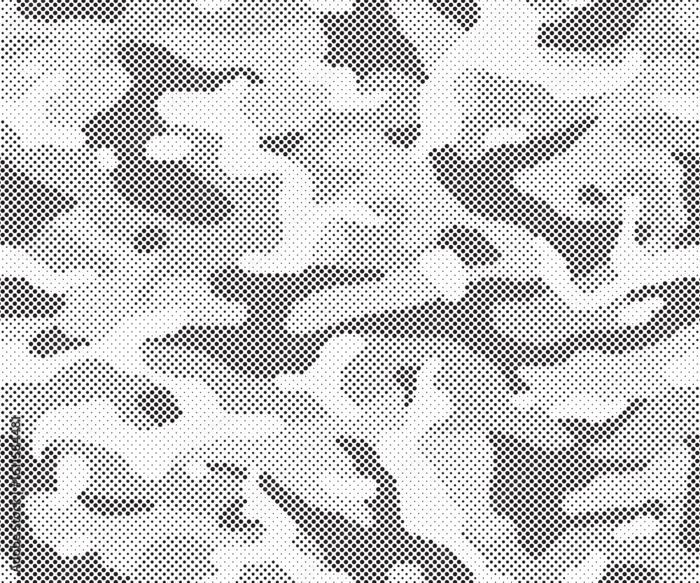 Poster abstract halftone background. military camouflage effect dot seamless pattern texture. dotted backgr