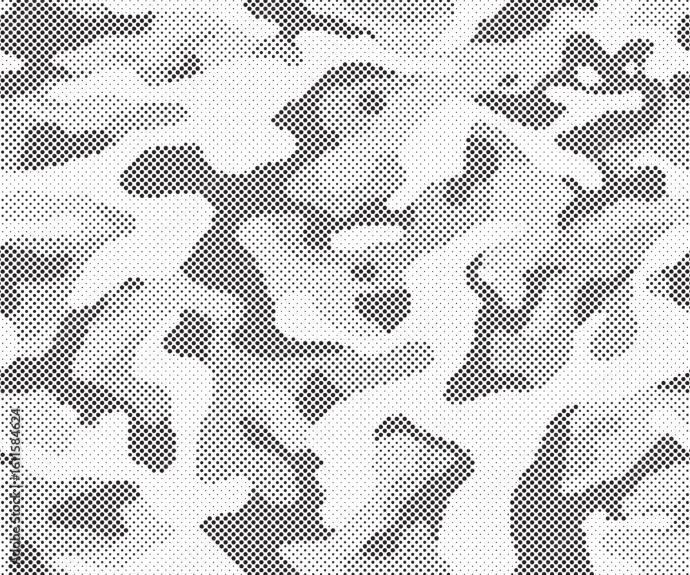 Poster abstract halftone background. military camouflage effect dot seamless pattern texture. dotted backgr