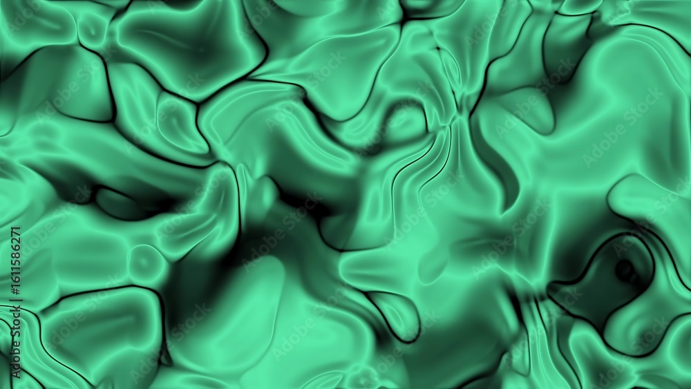 Aufkleber desertcore bold grounded abstract background with flowing green and black textures creating a mesmer