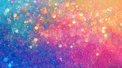 Abstract colorful glitter bokeh background.