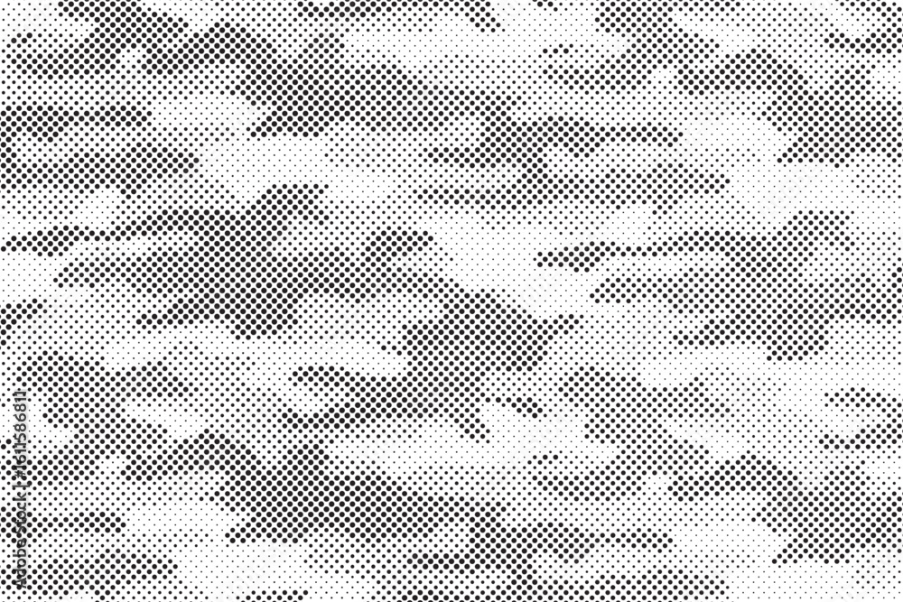 Poster abstract halftone background. military camouflage effect dot seamless pattern texture. dotted backgr