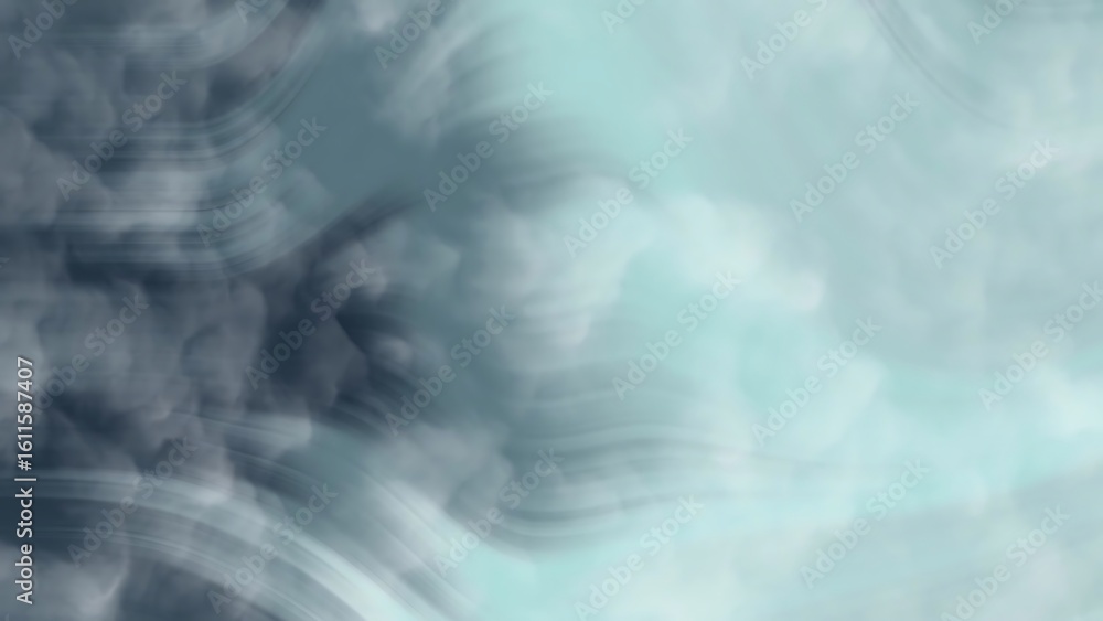 Poster prismatic calm ocean flow abstract teal background with flowing organic shapes and soft textures cre