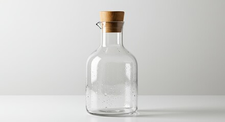 Clear Carafe with Wooden Stopper