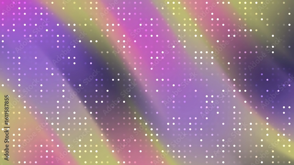 Poster prismatic celestial glow abstract background with diagonal stripes of pastel colors and scattered do