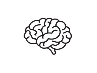 Beautiful Brain Icon Stylish Contemporary Line Vector Illustration