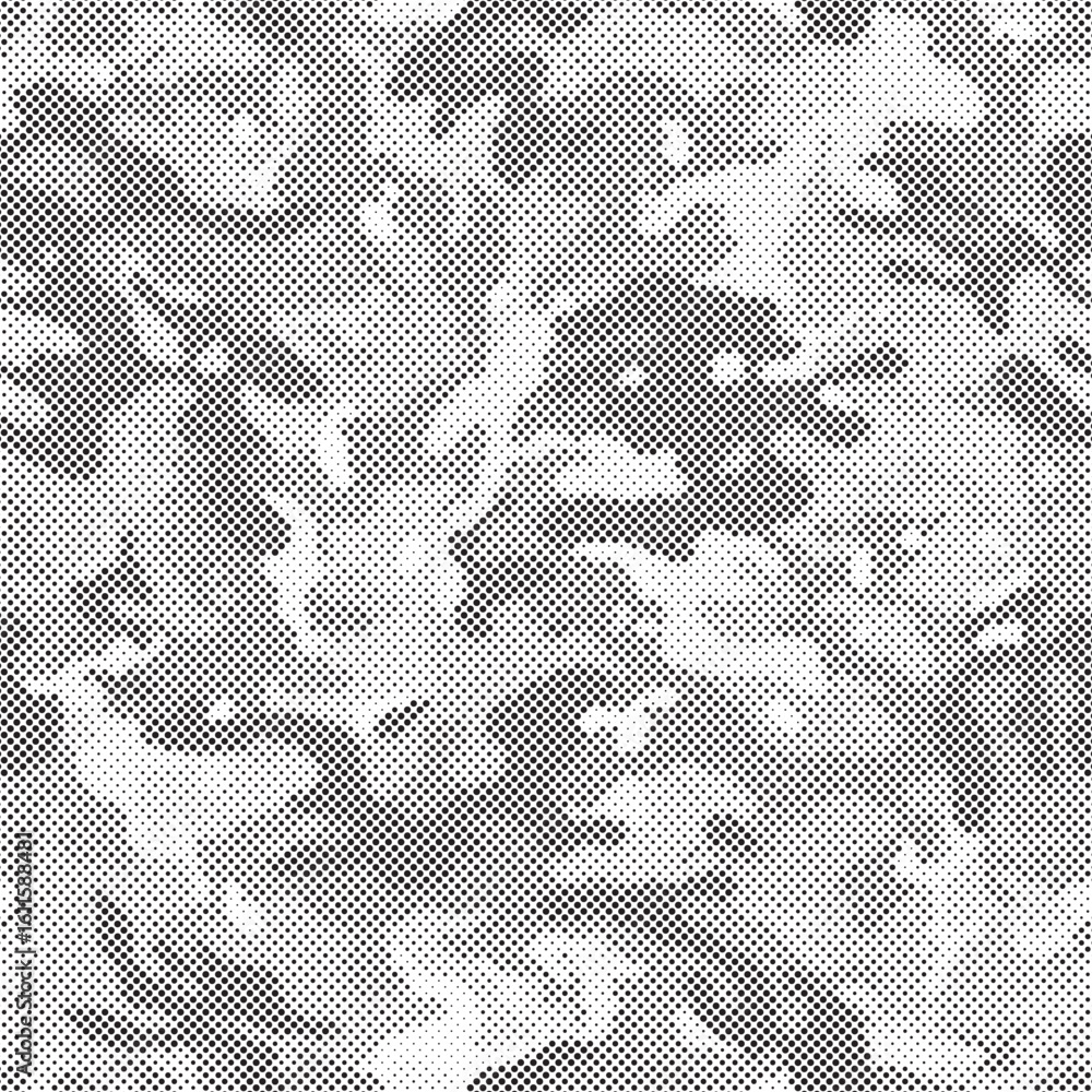 Poster abstract halftone background. military camouflage effect dot seamless pattern texture. dotted backgr