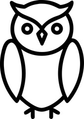 owl vector icon on white or transparent background. Wildlife and animals Stroke icon collections. Editable Stroke icon collection Outline icon.