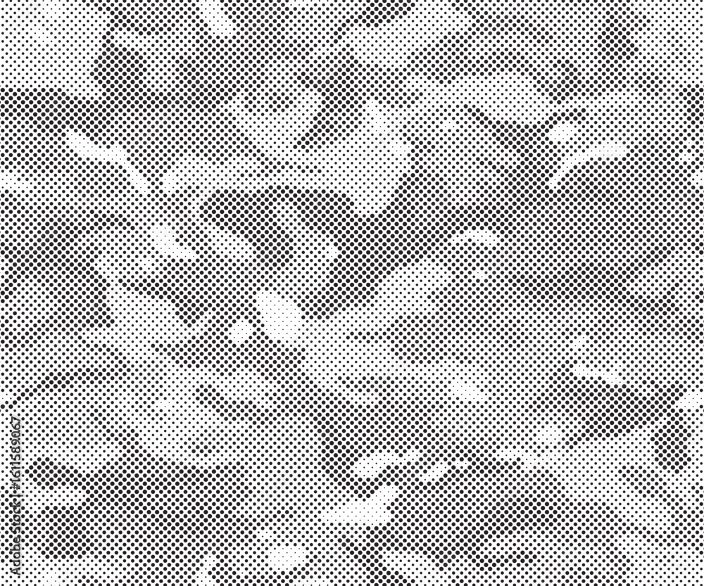 Poster abstract halftone background. military camouflage effect dot seamless pattern texture. dotted backgr