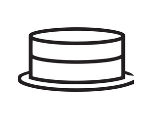 Elegant Cake Icon Minimalist Sweet Bakery Vector Line Art