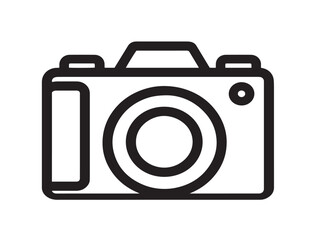 Elegant Minimalist Camera Icon Stylish Vector Line Drawing