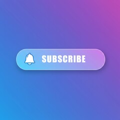 Subscription button with bell icon for notification