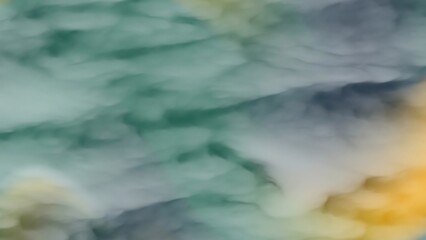 Prismatic Industrial Blue Softly Blurred Abstract Background with Muted Green, Blue and Yellow Tones Creating a Dreamy Atmosphere