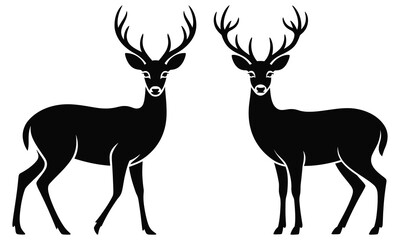 deer silhouette vector