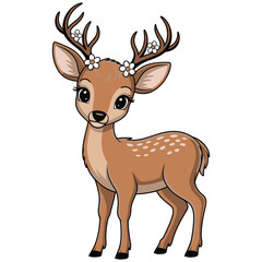 christmas deer vector illustration