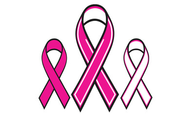 Cancer Awareness Ribbon Icons & Cancer Care Symbol Vector Set